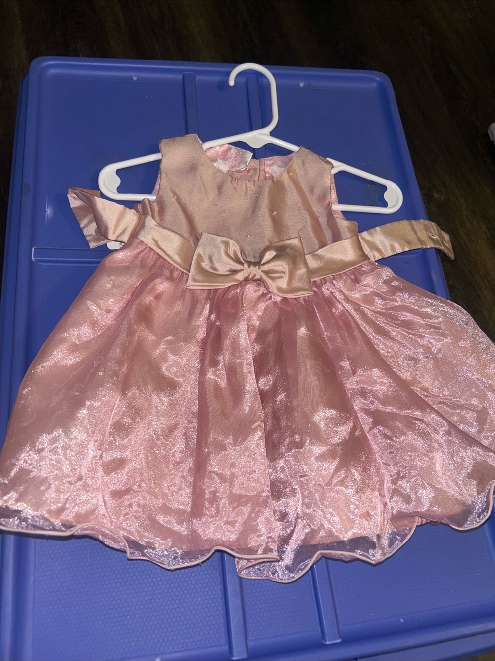 🍄3 for $10🍄 Bonnie Baby Pink Shimmer Bow Party Dress
